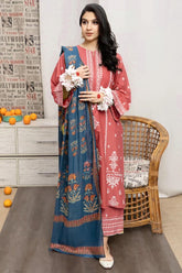 URGE CASUALLY WEAR DHANAK WOOL EMBROIDERED 3 PIECE